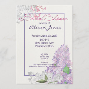 Invitation Lilac Loveliness Fête des mariées