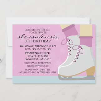 Invitation Lilac Patinage Léger Dentelles Patinage Glace