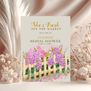 Invitation Lilac Picket Fence Elle est fraîche Mariage Shower