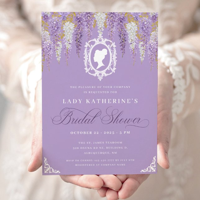 Invitation Lilac Vintage douche nuptiale (Créateur téléchargé)