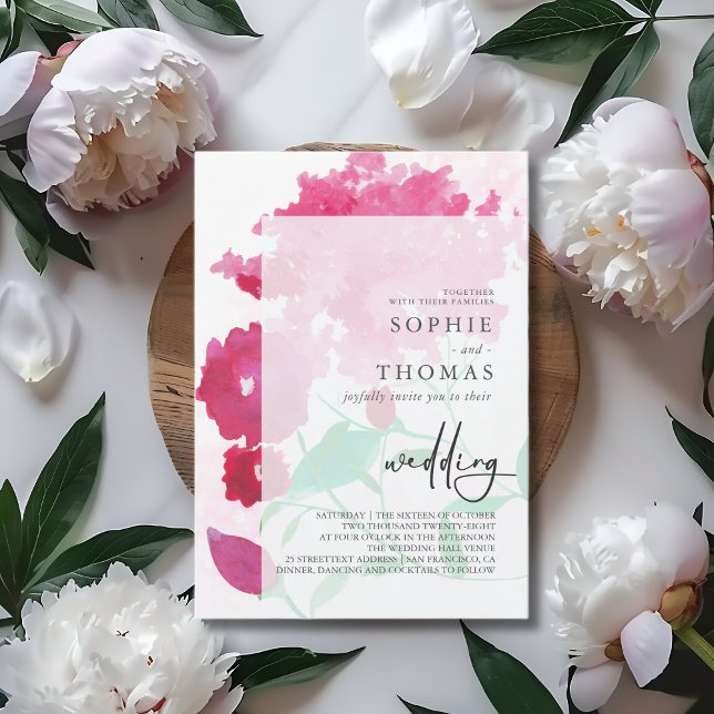 Invitation Lilacs doux mariage élégant (Créateur téléchargé)