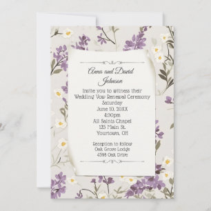 Invitation Lilacs mariage pour le renouvellement de Vow