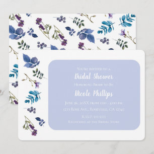 Invitation Lilas Lavande Iris Violet Floral Chic Printemps