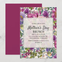Lilas violet rose floral aquarelle fête des mères