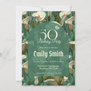 Invitation Lilies d'appel colorées Accent 30e anniversaire