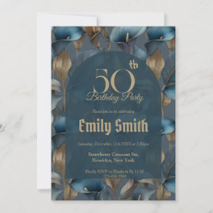Invitation Lilies esthétique contemporaine personnalisée pour