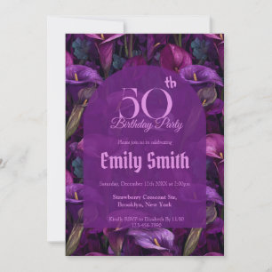 Invitation Lilies Floral Chic Appel 30e Anniversaire