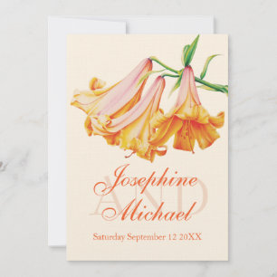 Invitation Lilies mariage peinture de fleur inviter