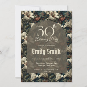 Invitation Lilies Tendances Thème 60e Anniversaire