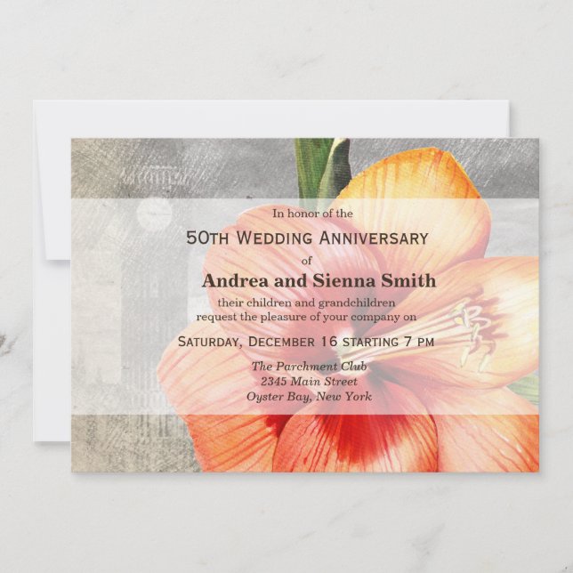 Invitation Lily de tigre de fleur de Macro (Devant)