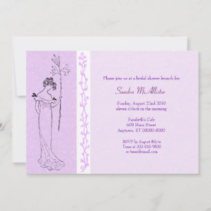 Invitation Lily Fête de l'mariée Lilac