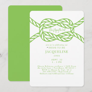 Invitation Lime Green Tying Wedding shower de noeud