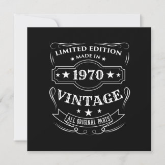 Invitation Limited Edition Made In 1970 Vintage Birthday Gift
