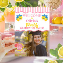 Limonade Rose Photo & Code QR de Diplômé Récent