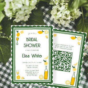 Invitation Limoncello Lemonade CUSTOM QR Fête des mariées