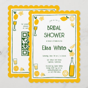 Invitation Limoncello Lemonade CUSTOM QR Fête des mariées