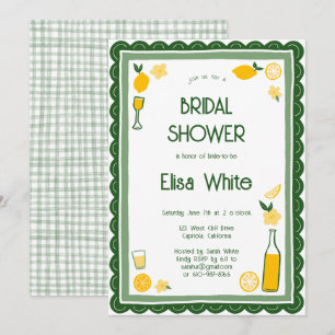 Invitation Limoncello Lemonade Fête des mariées personnalisée
