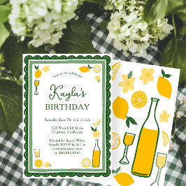 Invitation Limoncello Lemonade Lemons FÊTE D'ANNIVERSAIRE PER