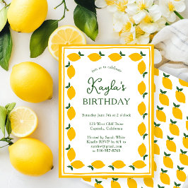 Invitation Limoncello Lemons PERSONNALISÉ JOLIE ANNIVERSAIRE