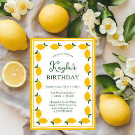 Invitation Limoncello Lemons PERSONNALISÉ JOLIE ANNIVERSAIRE