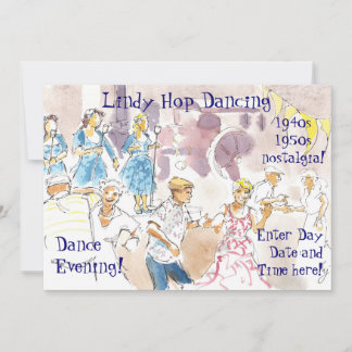 Invitation Lindy Hop Swing Dancing
