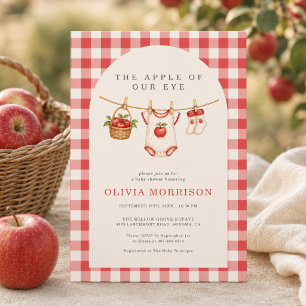 Invitation Linge de bébé Apple of Our Eye Baby Shower