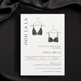 Invitation Lingerie Baby Shower Minimaliste Moderne