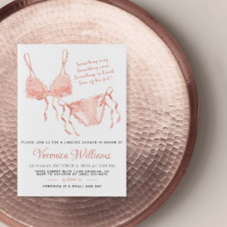 Invitation Lingerie Blush Bridal Shower
