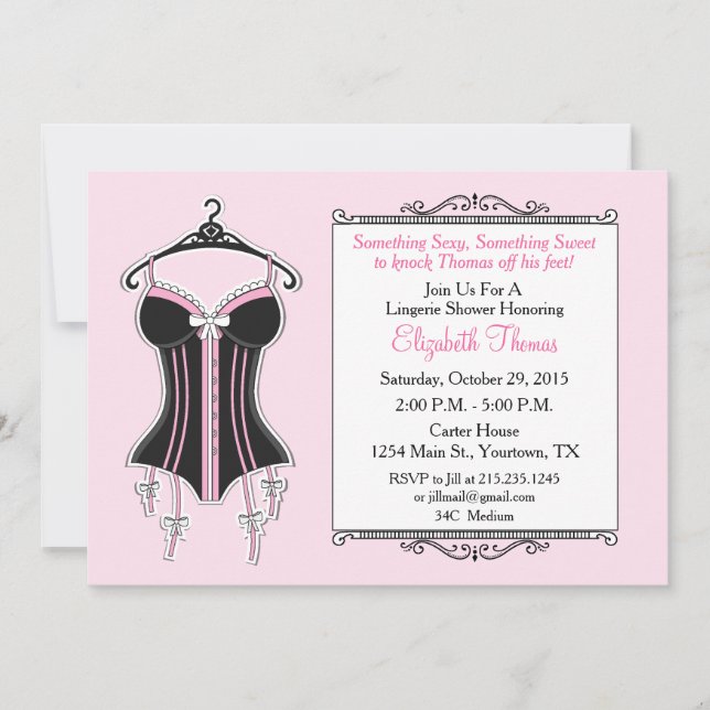 Invitation Lingerie Bridal Shower (Devant)