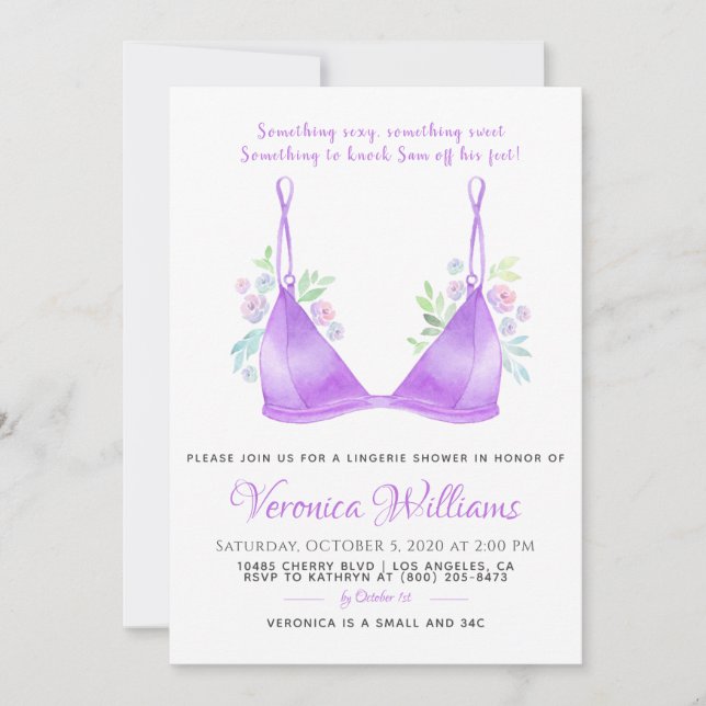 Invitation Lingerie Bridal Shower (Devant)