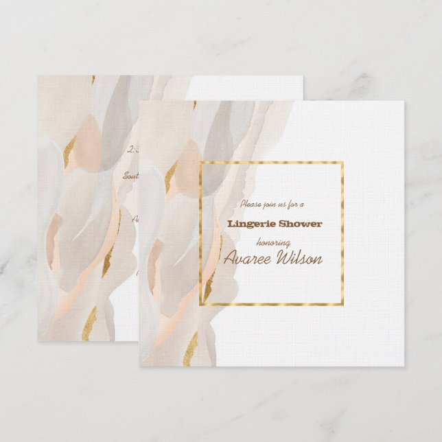 Invitation Lingerie Bridal Shower (Devant / Derrière)