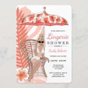 Invitation Lingerie douche mariée blonde