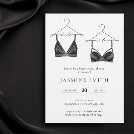 Invitation Lingerie en dentelle noire Fête des mariées modern