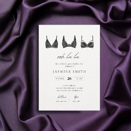 Invitation Lingerie en dentelle noire Fête des mariées modern