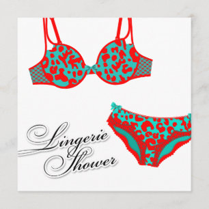 Invitation Lingerie Léopard rouge 311-Turquoise