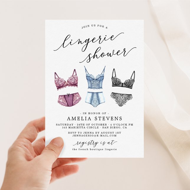 Invitation Lingerie Lingerie Douche (Créateur téléchargé)