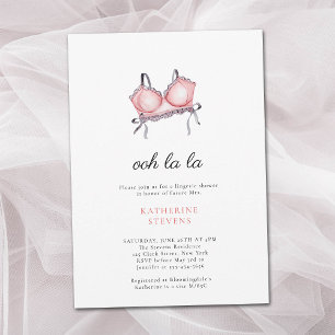 Invitation Lingerie Party Ooh La La Ribbons Fête des mariées