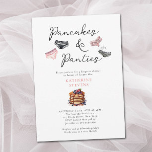 Invitation Lingerie Party Pancakes Panties Fête des mariées c