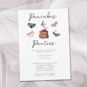 Invitation Lingerie Party Pancakes Panties Fête des mariées r