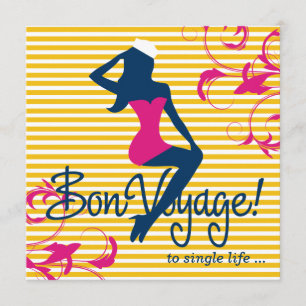 Invitation lingerie plus bleue nautique de la silhouette