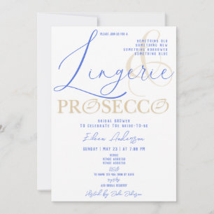 Invitation Lingerie & Prosecco Quelque chose de bleu Fête des