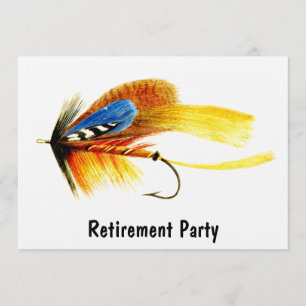 Invitation lingue de pêche à la mouche Vintage