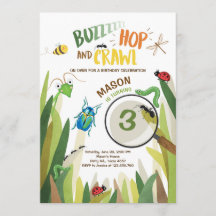 L'insecte d'invitation d'anniversaire d'insecte