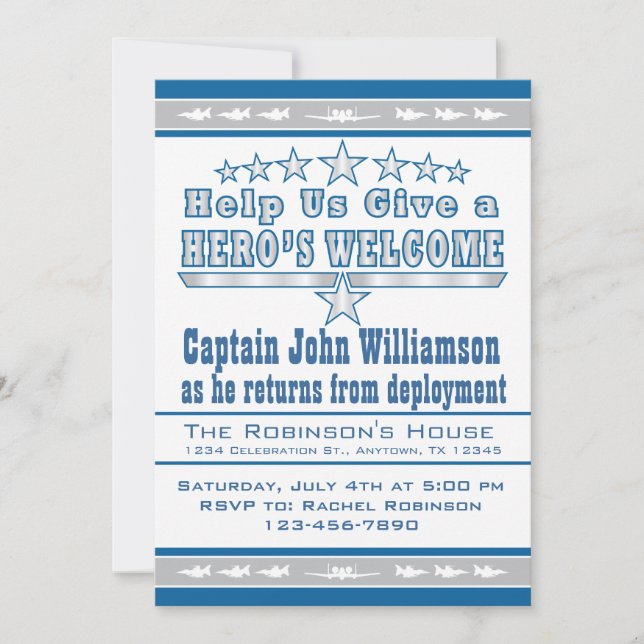 Invitation L'invitation à la maison bienvenue du héros de (Devant)