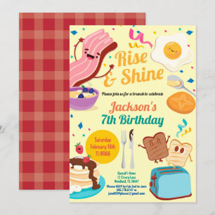 Invitation L'invitation au brunch du petit-déjeuner étincelan