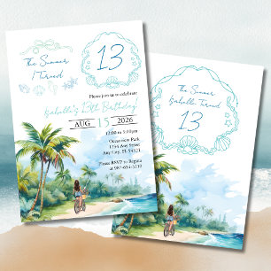 Invitation L'invitation d'anniversaire de l'été où j'ai eu 13