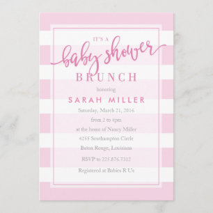 Invitation L'invitation de brunch de baby shower barre la