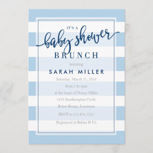 Invitation L'invitation de brunch de baby shower barre le