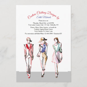 Invitation L'invitation de défilé de mode de piste