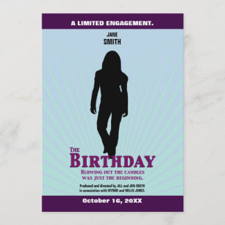 Invitation L'invitation de film d'anniversaire (fille)